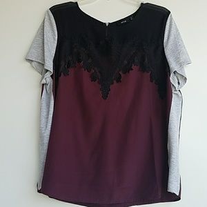 Apt 9 | wine colored top with lace